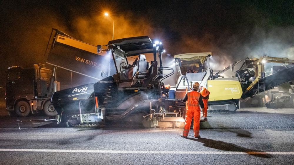 Nachtwerk op de A1